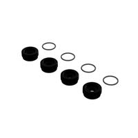 Arrma - Front Hub Nut Includes O-Rings, Aluminum, Black (4) (ARA330775) - thumbnail