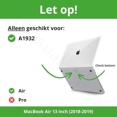 Lunso MacBook Air 13 inch (2018-2019) cover hoes - case - Leopard Rose Gold