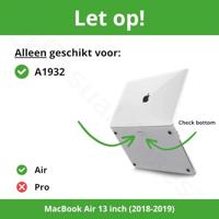 Lunso MacBook Air 13 inch (2018-2019) cover hoes - case - Leopard Rose Gold - thumbnail