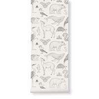 Ferm Living Katie Scott Animals Behang - Off-White - thumbnail