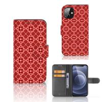 Apple iPhone 12 Mini | Telefoon Hoesje | Batik Rood - thumbnail