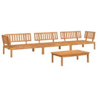4-delige Loungeset pallet massief acaciahout - thumbnail