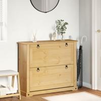 VidaXL Schoenenkast corona 99x32x85 cm massief grenenhout - thumbnail