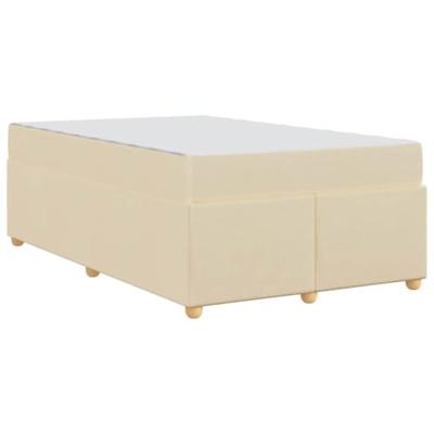 Bedframe met matras Crème 120 x 190 cm Stof