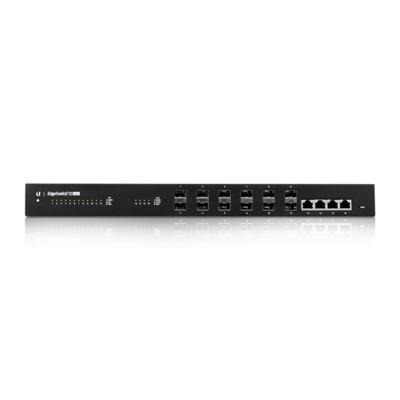 Ubiquiti ES-12F gemanaged L2/L3 Gigabit Ethernet (10/100/1000) Power over Ethernet (PoE) ondersteuning zwarte netwerkswitch, ES-12F
