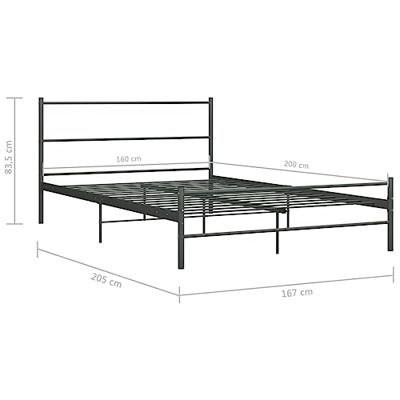 Bedframe metaal grijs 160x200 cm Bedframe metaal grijs 160x200 cm