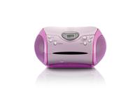 Lenco SCD-24 CD-speler voor kinderen, radio, stereo-installatie, Aux-in-hoofdtelefoonaansluiting, lcd-scherm, batterij en voeding - roze - thumbnail