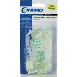 TRU COMPONENTS WCT-64 Bevestigingssokkel Zelfklevend, Schroefbaar 1206770 Bundel-Ø (bereik) 16 mm (max) Met bevestigingsbinder Zwart 25 stuk(s)