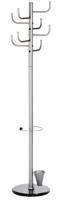 ALCO Staande kapstok 2802 2802 Aantal haken: 8 (Ø x h) 40 cm x 172 cm Metaal (poedercoating) Zilver 1 stuk(s) - thumbnail