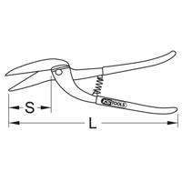 KS Tools 118.0149 Pelican-doorloopschaar, rechtssnijdend - thumbnail