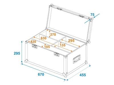 Roadinger ROADINGER Flightcase 4x LED 4/7C-12 Silent Slim Spot