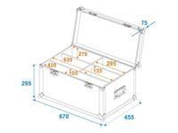 ROADINGER Flightcase 4x LED 4/7C-12 Silent Slim Spot - thumbnail