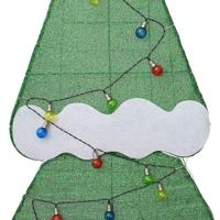 Verlichte Kerstboom met 3 Cadeau Dozen 2D Warm Wit 210 cm - thumbnail