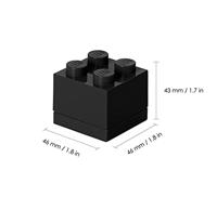 Room Copenhagen lego mini box lunchbox 4 (zwart) - thumbnail
