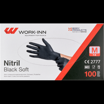 WorkInn Nitril Black Soft Handschoenen Maat M 78 100 Stuks bij Jumbo