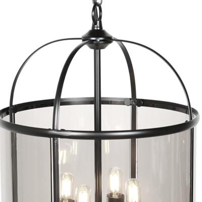 Steinhauer Klassieke hanglampPimpernel zwart 4-lichts - 5972ZW