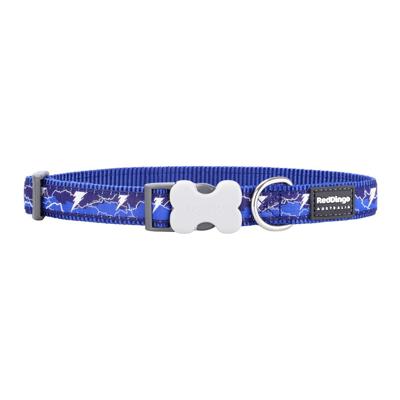 Hondenhalsband Red Dingo STYLE LIGHTNING Marineblauw 31-47 cm Hondenhalsband Red Dingo STYLE LIGHTNING Marineblauw 31-47 cm