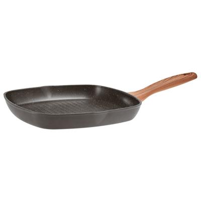 Sambonet Grillpan Rock 'n' Rose - Zwart - 28 x 28 cm - standaard anti-aanbaklaag Sambonet Grillpan Rock 'n' Rose - Zwart - 28 x 28 cm - standaard anti-aanbaklaag