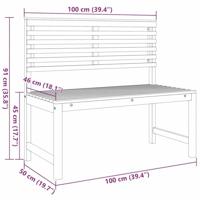 Tuinbankset 3 pcs Bruin Massief acaciahout - thumbnail