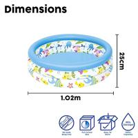 Bestway Opblaasbaar Kinderzwembad 3 Ringen Koraal 102x25 cm +2 Jaar Tuin 51008 - thumbnail