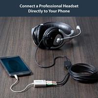 StarTech.com 3,5 mm jack audio Y-kabel, adapter voor headset, microfoon en luidspreker, AUX-kabel voor laptop en ultrabooks, stekker voor audio en microfoon, in wit - thumbnail