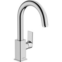 Wastafelmengkraan HansGrohe Vernis Blend 210 Eengreeps Met Trekwaste En Draaibare Uitloop Vierkant Chroom - thumbnail