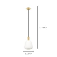 Eglo Gouden hanglampManzanares met wit glas - 900305 - thumbnail
