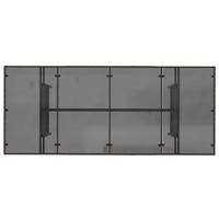 Tuintafel met glazen blad 190x80x74 cm poly rattan bruin - thumbnail