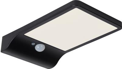 Lucide BASIC - Wandlamp - Zonne-energie - LED - 1x3W 2700K - IP44 - Beweging & dag/nacht sensor - Zwart Lucide BASIC - Wandlamp - Zonne-energie - LED - 1x3W 2700K - IP44 - Beweging & dag/nacht sensor - Zwart