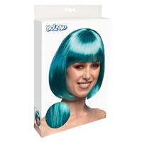 Pruik bobline new look turquoise - thumbnail