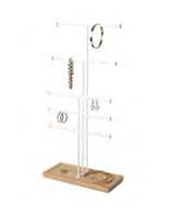 Umbra Trigem sieradenhouder 10x23x47cm staand met oorbelgaatjes Iron wit/naturel 1014841-668-REM - thumbnail