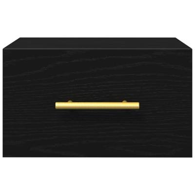 Nachtkastje 2 pcs Zwart eiken 35 x 35 x 20 cm Bewerkt hout