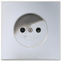 Jung LS990 Aluminium stopcontact 1-voudig zonder randaarde - thumbnail