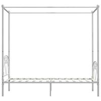 Hemelbedframe metaal wit 90x200 cm - thumbnail