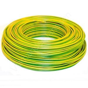 Montagesnoer 6mm groengeel 1 meter