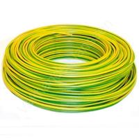 Montagesnoer 6mm groengeel 1 meter - thumbnail