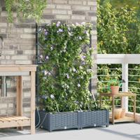 Tuin Bloempot 2 pcs Licht Grijs Staal - thumbnail