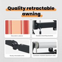 VidaXL Inklapbaar zonnescherm geel en oranje 400 × 300 cm - thumbnail