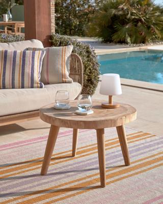Kave Home Ronde Bijzettafel 'Wellcres' Mungurhout, 65cm