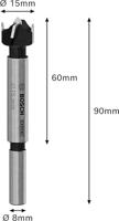 Bosch Accessories 2608901845 Scharniergatboor 15 mm 1 stuk(s) - thumbnail