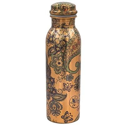 Yogi & Yogini Koperen Waterfles Paisley Geprint - 750ml Yogi & Yogini Koperen Waterfles Paisley Geprint - 750ml