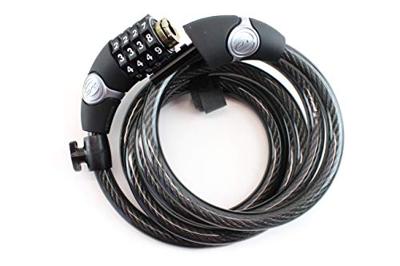 CONTEC cijfer-spiraal-kabelslot "ecoloc" ct coiled cab.lock ecoloc 12mm x 185cm black