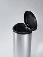 Curver pedaalemmer decobin ovaal 40l zilver - thumbnail