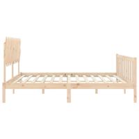 Bedframe met hoofdbord massief hout - thumbnail