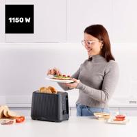 Taurus Jonic Toast Broodrooster 2 sneden 1150 W Zwart - thumbnail