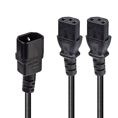Lindy 30363 electriciteitssnoer Zwart 1 m C14 stekker 2 x C13 stekker