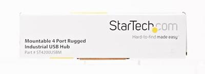 StarTech.com 4 poorten USB 2.0 hub - industriële USB-A hub van metaal - hoedenrails/wand/tafelmontage mogelijk - TAA-conform - USB Expander Hub (ST4200USBM)