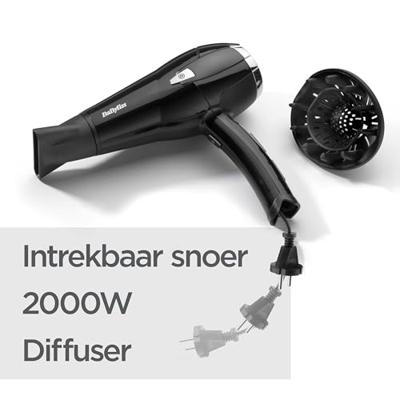 Babyliss D374DE Haardroger Zwart