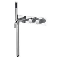 Style inbouw badthermostaat muur chroom - thumbnail