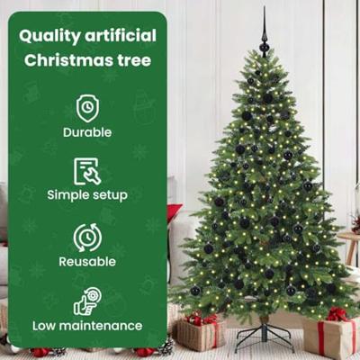 VidaXL Kunstkerstboom met 300 led met standaard groen 180 cm pe en pvc